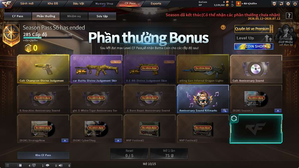 shop acc cf uy tin gia re